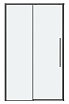 Душевая дверь Grossman Galaxy 100x195 прозрачное, графит сатин 100.K33.01.100.42.00