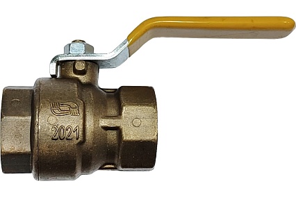 Кран шаровой муфтовый латунный НЗГА КШ-20 Газ ВхВ р 00-00000394