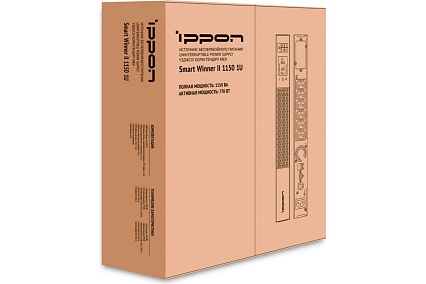 Источник бесперебойного питания Ippon Smart Winner II 1150 1U 770Вт 1150ВА черный 1384149