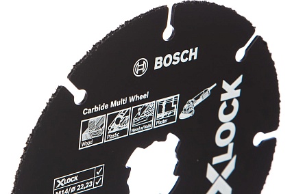 Круг отрезной по дереву X-LOCK (125х22.2 мм) для УШМ Bosch 2608619284
