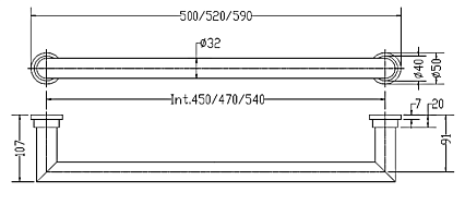 Полотенцесушитель электрический Margaroli Sereno 621450CR 50x5 хром