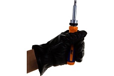 Реверсивная отвертка с битами и головками 45 предмета Kraft KT 700407