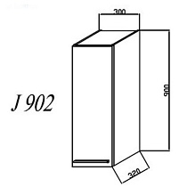 Шкаф подвесной Kolpa-San Jolie 30x90