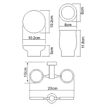 Держатель для стакана WasserKRAFT K-24226 с мыльницей