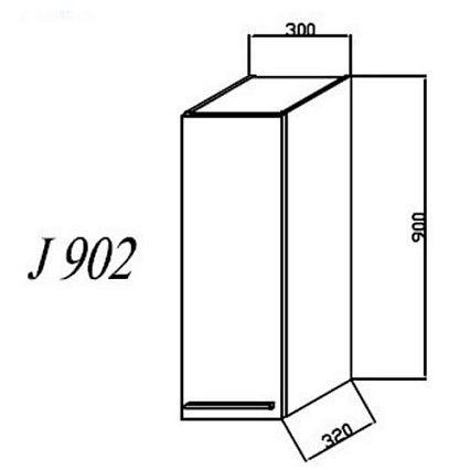 Шкаф подвесной Kolpa-San Jolie 30x90