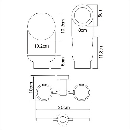 Держатель для стакана WasserKRAFT K-24226 с мыльницей