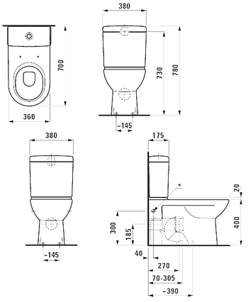 Чаша для унитаза Laufen Pro 8.2495.8.000.000.1