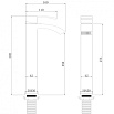 Смеситель для раковины Abber Wasserfall AF8611B черный матовый