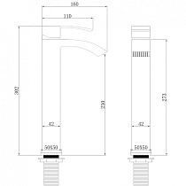 Смеситель для раковины Abber Wasserfall AF8611B черный матовый