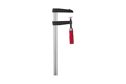 Струбцина BESSEY из ковкого чугуна 1250/120, усилие 6.5 кН, c деревянной рукояткой BE-TKPN125BE