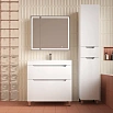 Тумба с раковиной Style Line Остин 80 см напольная, белый матовый