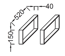 Полотенцедержатель Jacob Delafon Parallel 52 см EB507-BME