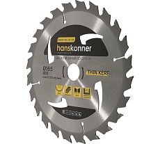 Диск пильный 165х20 мм, 24Z Hanskonner H9022-165-20-24T