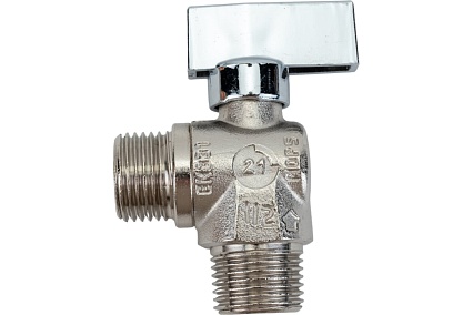 Шаровой кран ELSEN угловой, для стиральных машин, 1/2", 1/2", НН EV90.1212