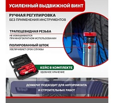 Гидравлический бутылочный домкрат Rexant 5т в пластиковом кейсе 80-0611