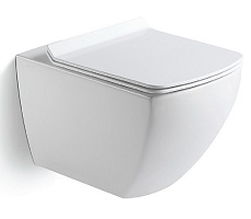 Подвесной унитаз Black&White Universe W-726 безободковый, с микролифтом