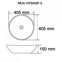 Раковина Melana MLN-7078AGP-2 золото