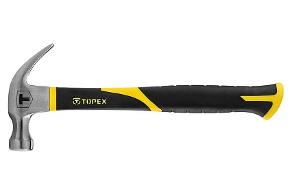 Столярный молоток Topex 450 г, ручка из стекловолокна 02A850