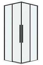 Душевой уголок Grossman Galaxy 300.K33.01.1010.42.00 100x100 прозрачный, графит сатин