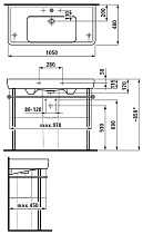 Раковина Laufen Pro 105 см, арт. 8.1395.8.000.104.1