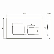 Кнопка смыва Point Афина PN44041G золото