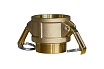Камлок типа B (розетка; наружная резьба BSP; 50 мм-2"; латунь) TITAN LOCK TL200BBR