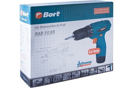 Аккумуляторная дрель-шуруповерт Bort BAB-10,8X 91272560