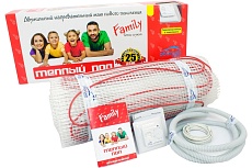 Тёплый пол Обогрев Люкс Family 150 Вт 1,0 м/кв с терморегулятором UT-00003187