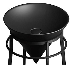 Раковина Kerama Marazzi Cono 44 см CO.wbi.44\BLK.M, встраиваемая сверху без бортика