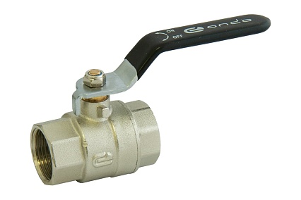 Шаровой кран для воды ONDO 1/2", г/г, рычаг, никель ONFFH012
