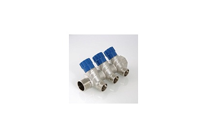 Коллектор с регулирующими вентилями 1х3 вых. Евроконус 3/4 Valtec VTc.560.NE.060503