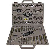 Набор для нарезания резьбы БМ 45 предметов, пластмассовый футляр 650245