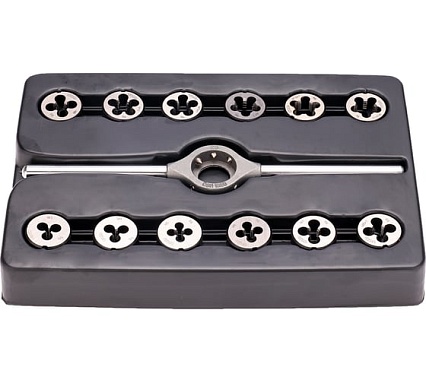 Набор метчиков и плашек Bucovice Tools M1-QS MF8-MF12 115CrV3, 46 предметов 310121