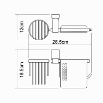 Держатель туалетной бумаги WasserKRAFT Exter K-5259 с освежителем, светлая бронза