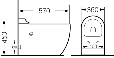 Приставной унитаз Grossman GR-PR-5502 impuls, с сиденьем микролифт