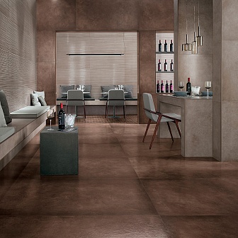Керамогранит Atlas Concorde Dwell Brown Leather 60x60 см, AW82
