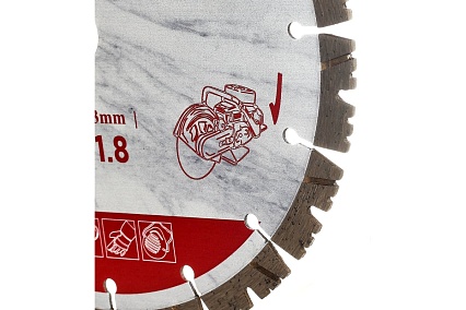 Диск алмазный отрезной сегмент по железобетону Best for reinforced concrete Industrial 230x22.2/13x1.8 мм TORGWIN T1206351