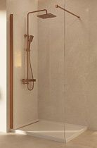 Душевая перегородка Vincea Волк-Ин (Walk-In) VSW-1H900CLBC 90x200 брашированная медь, прозрачное