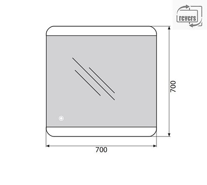 Зеркало BelBagno SPC-CEZ-700-700-LED-TCH 70x70 см сенсорный выключатель