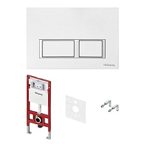 Инсталляция для унитаза TECE TECEspring S955203 (4в1) с кнопкой смыва, белый
