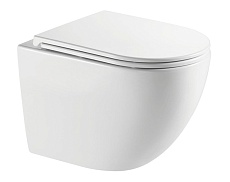 Подвесной унитаз AQUAme AQM2014PRO безободковый, cмыв Invinsible, с сиденьем микролифт