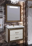Мебель для ванной Opadiris Карат 80 см бежевый глянцевый / золото