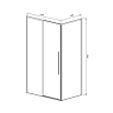 Душевой уголок Vincea Слим-Н (Slim-N) VSR-4SN8011CGGM 110x80 вороненая сталь, стекло тонированное