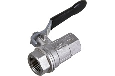 Шаровой кран RUB BRECIA 3/8 DN10 PN65, ВР-ВР, S.33, промышленный, ручка S33C00