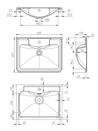 Мебель для ванной BelBagno Acqua 60 см подвесная, Pino Scania