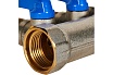Коллектор с шаровыми кранами STOUT Smb 6211 341204 3/4", 4 отвода 1/2", синие ручки RG0091AACQNHBU