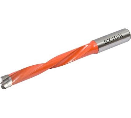 Сверло присадочное усиленное "глухое" (8x105 мм; S=10x30 мм; LH) ROTIS 412.08105L