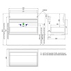 Тумба с раковиной Iddis Esper 80 см подвесная с ящиками ESP80W0i95K, белый