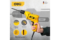Сетевая безударная дрель Deli DL-DZ10-E1 БЗП, ф10мм, 500Вт, 3000об/мин 102957