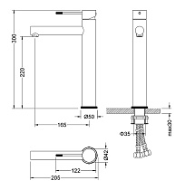 Смеситель для раковины Timo Saona 2311/17F золото матовое